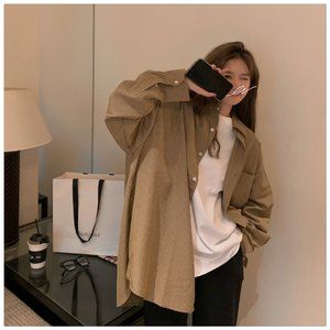 NWT OVERSIZED PLAID BUTTON DOWN SHIRT